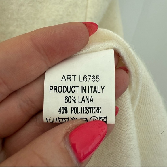 Lumina cream long wool double breasted vest - One Size - Picture 6 of 6